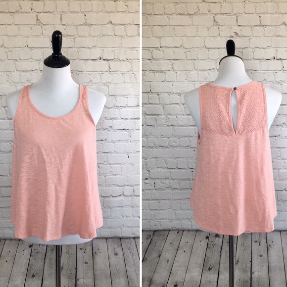Mossimo Supply Co. Tops - Last Chance!Mossimo Light Pink Tank with Lace Back